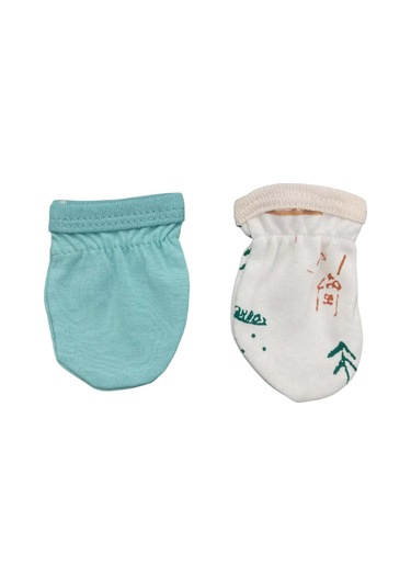 Sebi Bebek Eldiveni 0-3 Ay 9903 Ekru-turkuaz Ekru - Turkuaz