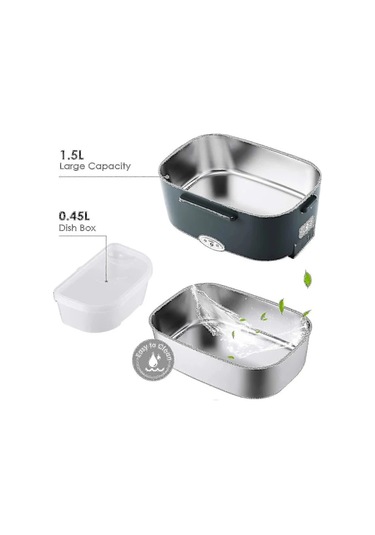 Ha-elektrikli Öğle Yemeği Kutusu 3'ü 1 Arada Araba/kamyon Ve Ofis İçin, Taşınabilir Isıtıcı 220v Ve 12v 24v Paslanmaz Çelik Yemek Isıtıcısı 10