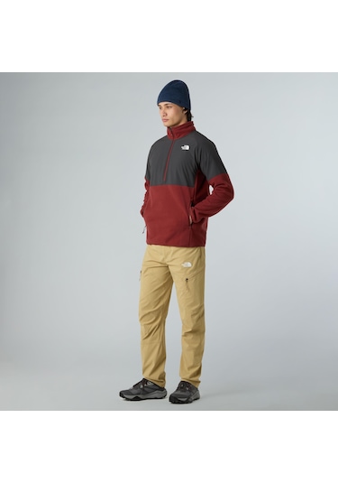 The North Face M Glacier Heavyweight 1/2 Zip Erkek Polar-30479 Bordo
