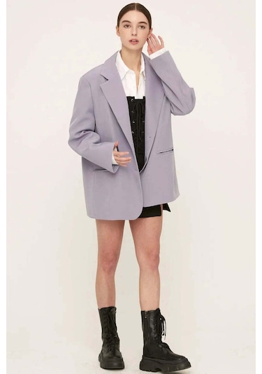 American Rag Cie Bronte Oversized Blazer - Lilac Renk, Modern Ve Konforlu Şıklık Lila