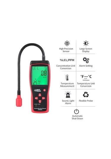 Maoyaya Trendooze Yanıcı Gaz Kaçak Dedektörü Taşınabilir Sensör Cihazı Akıllı İx