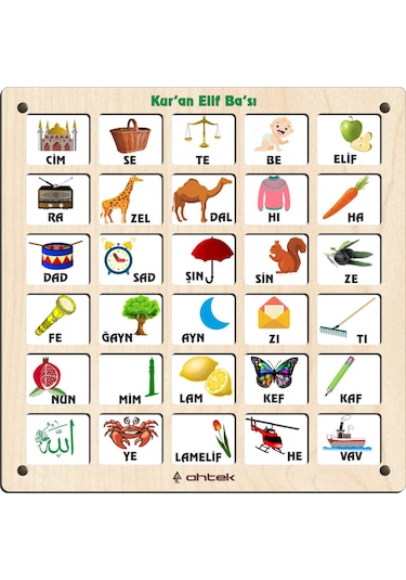 Ahşap Eğitici 3d Elif Ba Bultak Yapboz Puzzle Oyuncak