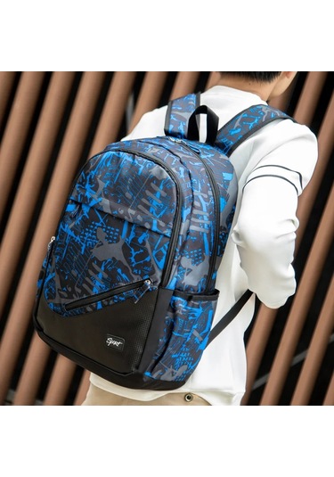 Moda Kamuflaj Okul Çantaları Hafif Naylon Okul Çantaları Erkek Açık Vizon