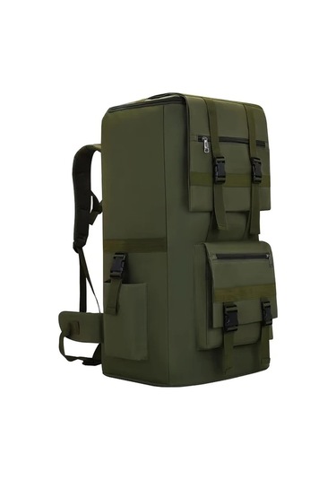 Dashanshop 120l Büyük Kapasiteli Siyah 31.1x15.75x10.63inch Sırt Çantası Dayanıklı Polyester Ayarlanabilir Kayışlar Çok Bölmeli Kampçılık Gezi Altın