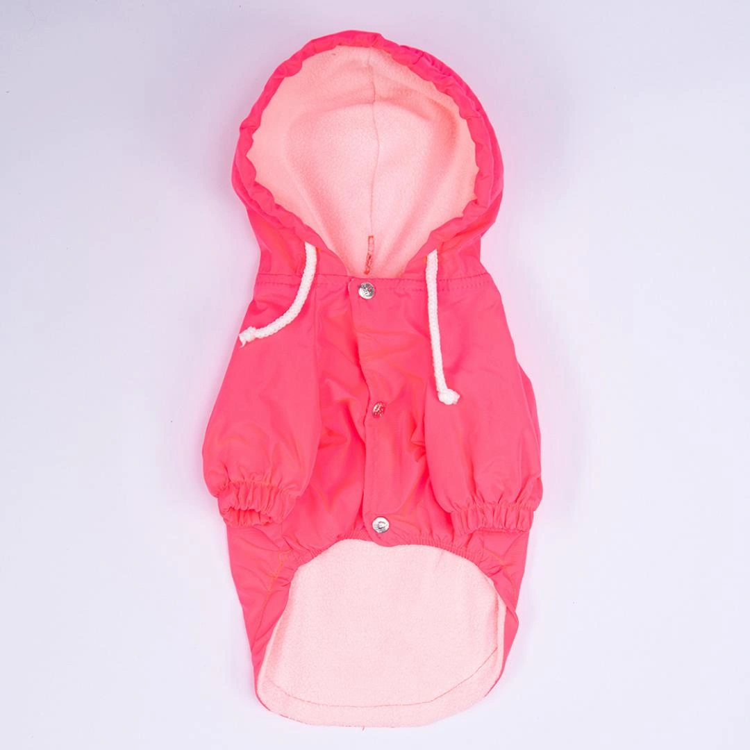 Neon Pembe Mont Köpek Mont Köpek Kıyafeti Köpek Yağmurluğu Küçük Ve Büyük Irklar İçin