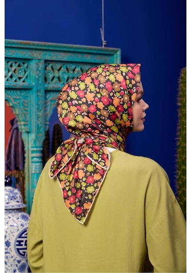 İpekhan Marrakech Koleksiyon Soft Eşarp 1192 - 15 Siyah/manekşe Siyah/menekşe