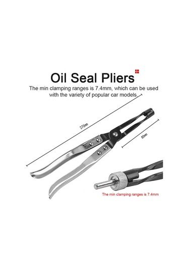 Geeksen Oto Tamir Valf Orijini Takma Çıkarma Aleti - 7.4mm Tutma Aralığı - Allyuminyum Malzeme - 270mm Uzunluklu Valf Orijin Pensi