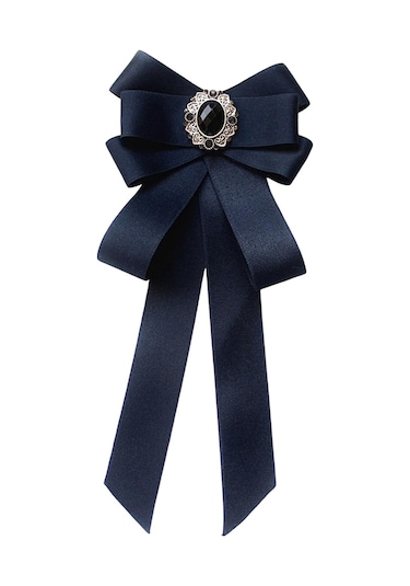 Suntek Kadın Ön Bağlanmış Ilmek Kravatlar Boyun Kravatı Lacivert