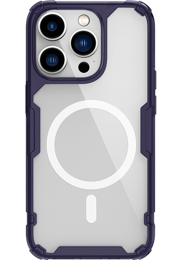 Nillkin İphone Uyumlu 14 Pro Max Magsafe Özellikli Nature Tpu Pro Kapak Derin Mor