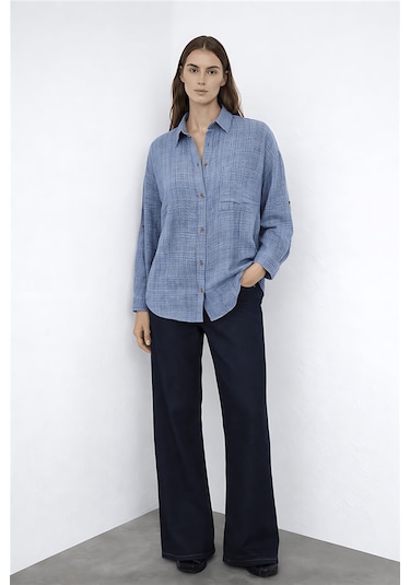 Fashion Friends Bayan Gömlek 26y0245k1 İndigo
