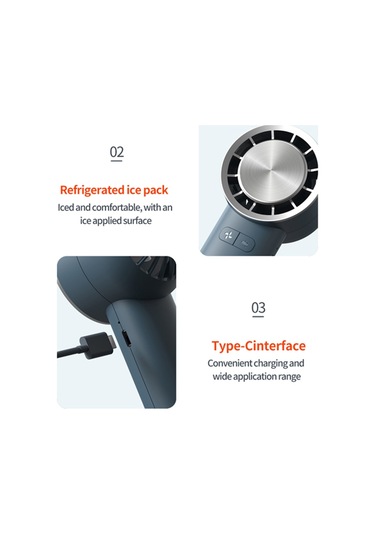 Springsun Usb Şarjlı Taşınabilir El Tipi Mini Fan 3 Hızlı Soğutucu Masa Telefon Standı Sarı