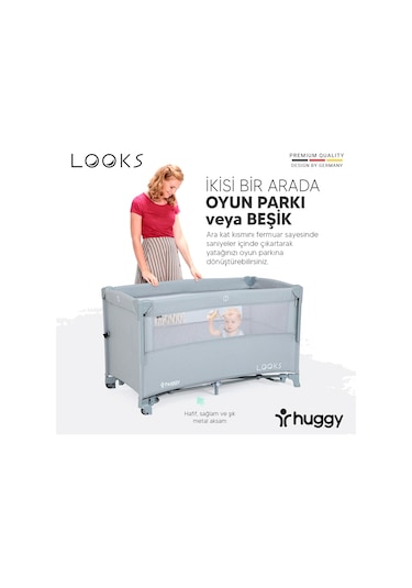 Huggy Looks 5 In 1 Anne Yani Park Yatak Oyun Parkı+Yatak