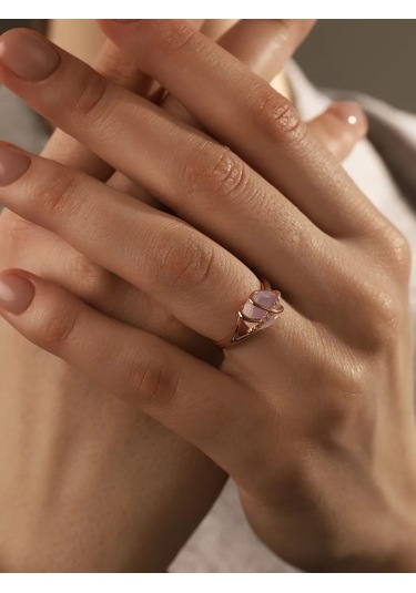 Serebranyj Dom Gümüş Altın Kaplama Kuvars Yüzük 9888263 Altın