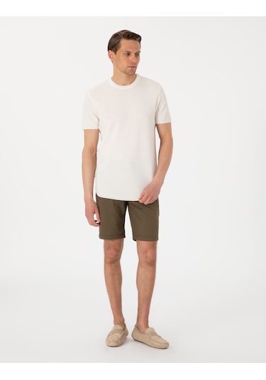 Pierre Cardin Erkek Haki Şort / Bermuda 50308148-vr027 Haki