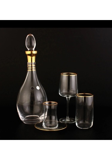 Sofra Takımı Iconıc Seri Ağız Cidar Altın Dekor 49 Parça 12 Kişilik Çok Renkli