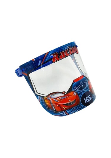 Racing Erkek Çocuk Oynar Başlıklı Yüz Koruyucu Siperlik Koruma Çok Renkli