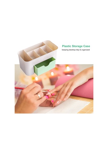 Vkemall 7 Bölmeli Plastik Makyaj Ve Tırnak Aletleri Saklama Kutusu - Çekmeceli, Dayanıklı