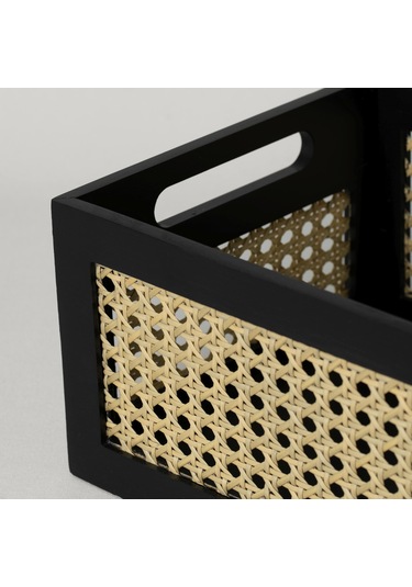 Linens Luther 29x20x13 Cm Düzenleyici Sepet Siyah Siyah