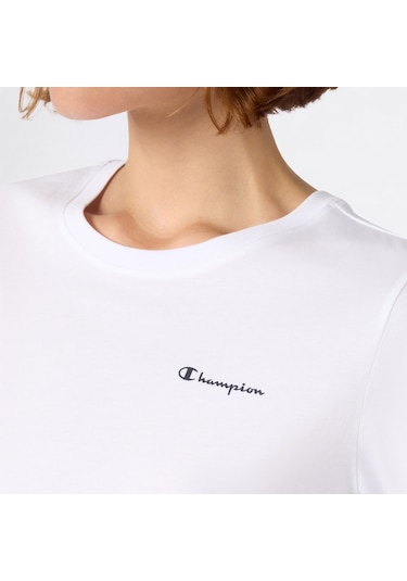 Champion Ss Regular Fit Kadın Beyaz T-shirt 118408 2800324