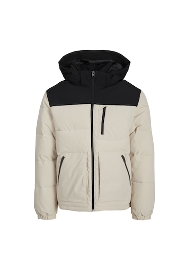 Erkek Rüzgara Dayanıklı Kapüşonlu Puffer Mont - Otto Moonbeam Çok Renkli