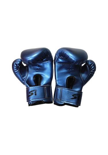 Moveevo 3-10 Yaş Çocuklar İçin Ultra Hafif Muhafazalı Bokş Eldiveni, Pu Deri Ve Yoğun Köpük, Soluklu, Ayarlanabilir Kuru Tutma Mavi Mavi