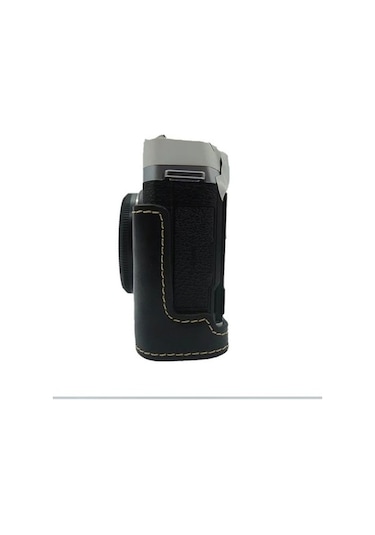 Pazly Fujifilm X-e4 İçin Siyah Pu Deri Alt Kasa, Pil Açma Tasarımlı Yarım Kapak