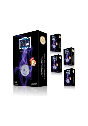 Pufai Katran Süzen Filtreli Ağızlık 8 MM 30'lu x 5 Paket