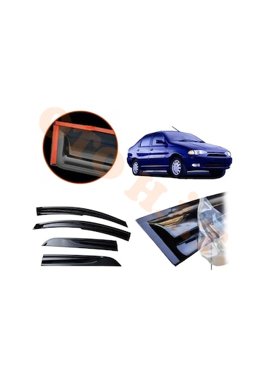 Fiat Siena Cam Rüzgarlığı Parlak Siyah Tam Uyumlu