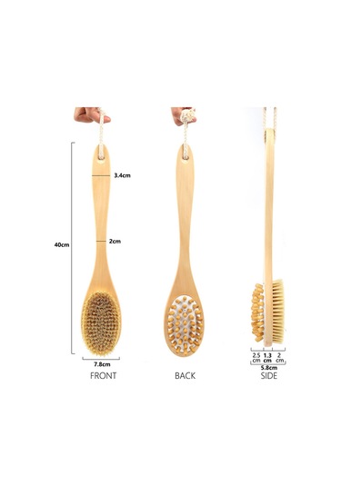 Homyl Ev Seyahat Oteli Için Çift Taraflı Duş Fırçası Uzun