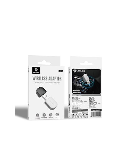 Lenyes Lr204 Usb Bluetooth 5.1 Wireless Transmitter Adaptör Beyaz