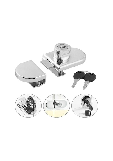 Paslanmaz Çelik Donanım Güvenlik Dolabı Ekran Kilidi Cam Kapı Kilitli Dolap Kapı Kilidi Lockset Style 4