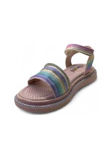 540 Kız Çocuk Taşlı Sandalet Renkli