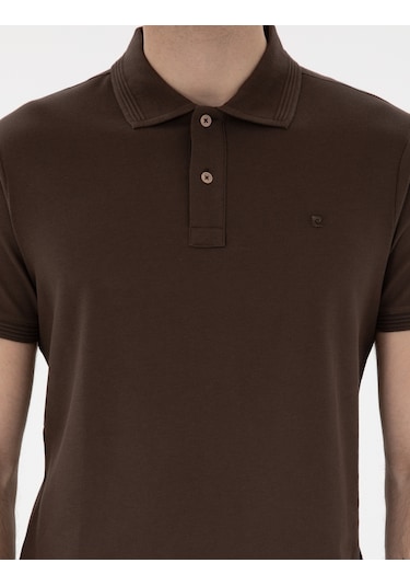 Pierre Cardin Erkek Kahverengi Tişört Basic 50302561-vr029 Kahverengi