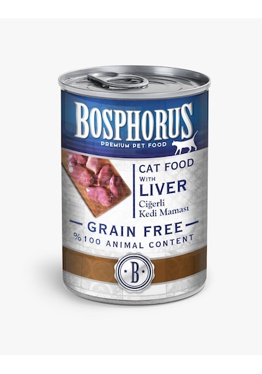 Bosphorus Tahılsız Ciğerli Konserve Yetişkin Kedi Maması 415 G