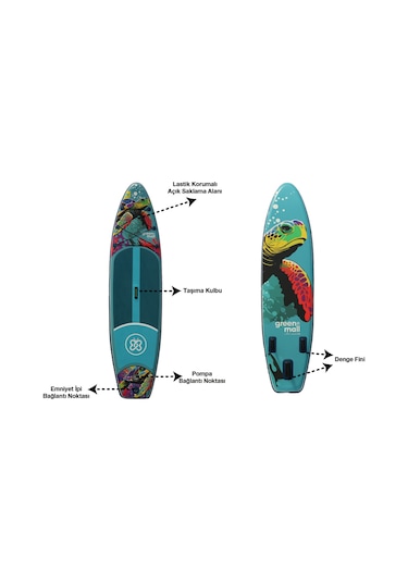 Turtle Paddle Board / Sup Board 313 Cm