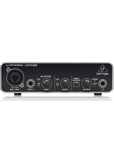 Behringer UMC22 Midas Mikrofon Preamfi 2x2 USB Ses Kartı