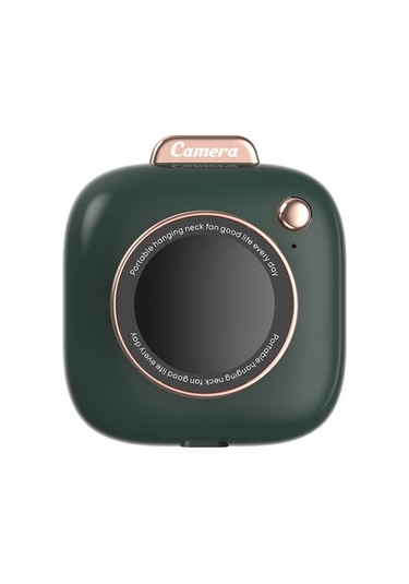 Asılı Boyun Kamera Tarzı Fan Usb Şarj Edilebilir Taşınabilir - Yeşil 6007 Yeşil