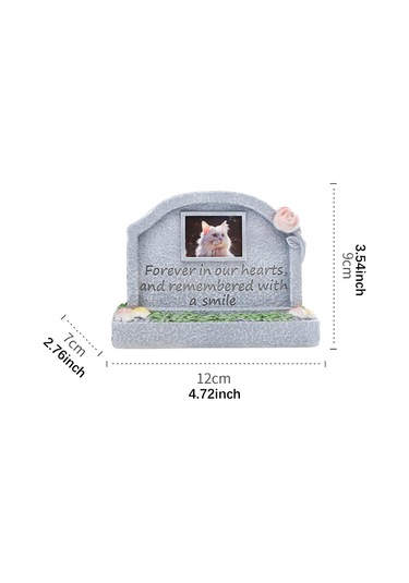 Homyl Evcil Hayvan Anıt Anıtı Reçine Kedi Mezar Taşı Kayıp Altın