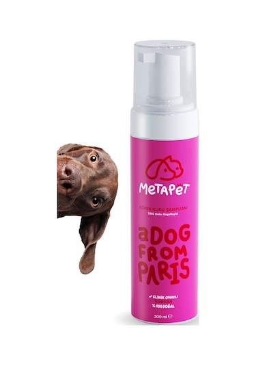 Metapet Koku Giderici Kuru Köpük Köpek Şampuanı Organik Hassas Ciltli Yavrular İçin 200 ML