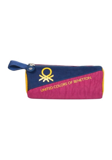 United Colors Of Benetton Color Blocking Unisex Çocuk Üçgen Kalemlik - Lacivert-bordo-hardal Çok Renkli