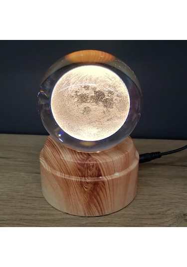 Dolunay Tasarımlı Dönen Cam Küre Diğer