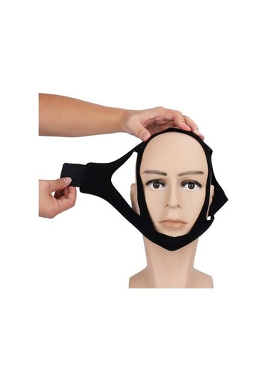 Deva Medikal Barton Bandajı Çene Ağız Kapatma Bandı Çene Kırığı Kemeri Standart Siyah