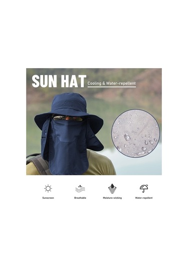 Artfulabode Yüz Yürüyüşü Uv Şapkası Şapka Plaj Koruma Kenar Kapağı İçin Haki Güneş Geniş Fonksiyonlu Flap Dağ Çok Boyun Balıkçılık Eq Haki