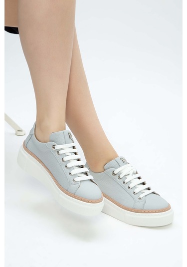 Tamer Tanca Kadın Hakiki Deri Gri Sneakers & Spor Ayakkabı 937 5022-09 Bn Ayk Y23 Grı Floter Gri