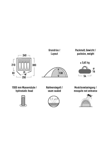 High Peak Kiruna 4 Kişilik Kamp Çadırı 001