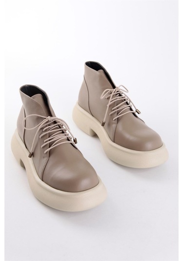 Ella Vizon Hakiki Deri Kadın Bot-vizon Vizon