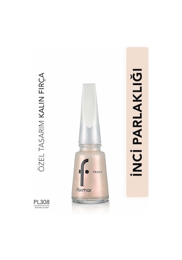 Flormar Pearly Yarı Şeffaf Sedefli Parlak Oje PL308 Snow Glam