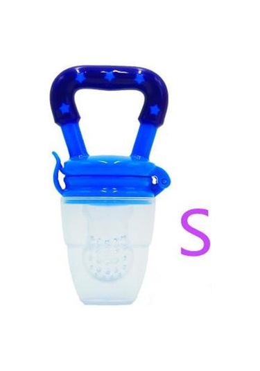 Mavi Çevre Dostu Güvenli Bebek Isırık Malzemeleri Üzerinde 1pc Sevimli Çocuk Silikon Mama Besleyici S Mavi