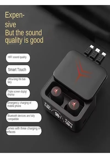 Time&Tech M88plus Bluetooth 5.2 Kablosuz Kulak İçi Kulaklık