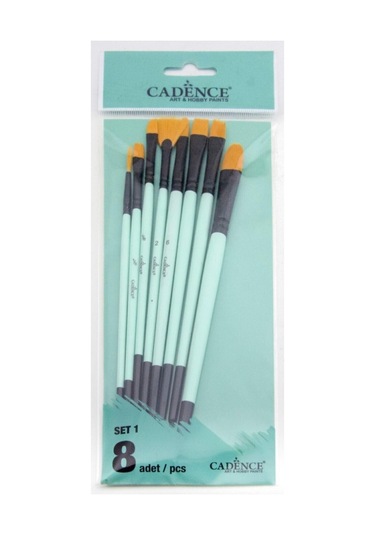 Cadence Boya Yağlı Ve Akrilik Boya 8'Li Fırça Seti